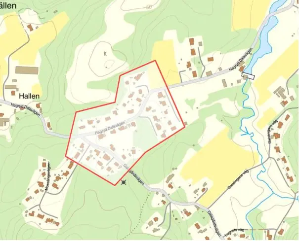 Karta på Hagaryd-Dala